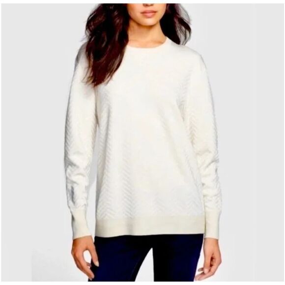 Theory Hannalor Evian Wool Blend Jacquard Sweater Sz S - Picture 1 of 8
